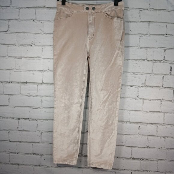 WE THE FREE WOMENS PANTS VELVET CREAM PANTS STRAIGHT LEG SIZE 27 - Picture 1 of 7